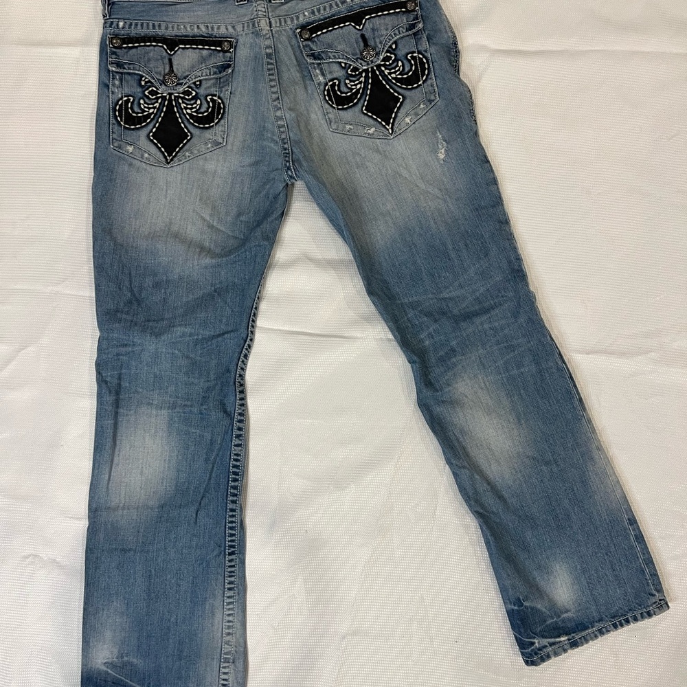 Men’s Vintage Affliction Cooper Distressed Rugged & Stylish Jeans - Picture 10 of 10